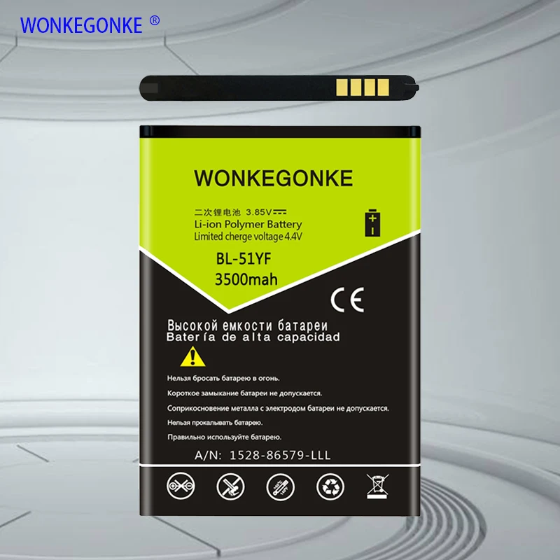 Аккумулятор WONKEGONKE для LG G4 аккумулятор H818 H815 H819 H810 VS999 VS986 LS991 F500 F500S F500K F500L |