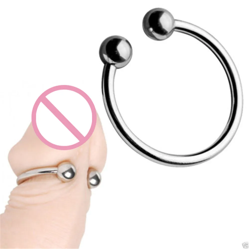 Двойное кольцо из нержавеющей стали для увеличения пениса интимные товары
