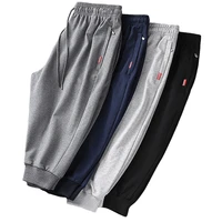 summer zip pockets sweatshorts men sportswear short breeches jogger pants capris male solid cotton casual shorts plus size 8xl