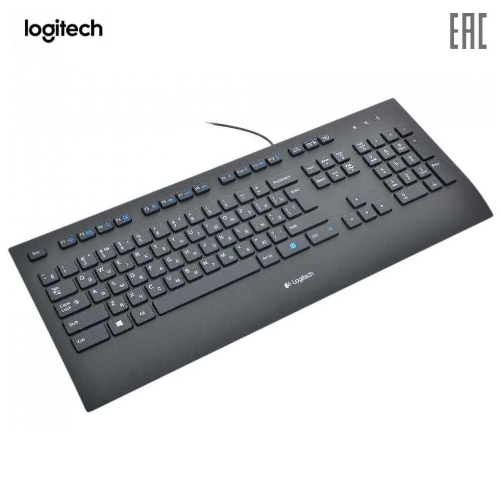 Клавиатура Logitech K280e черная USB поддержка запястья|Клавиатуры| |