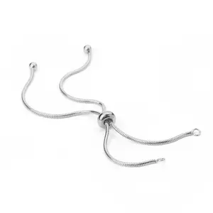 Регулируемый слайдер DoreenBeads из нержавеющей стали 304, удлинитель-цепочка для самостоятельного изготовления ювелирных изделий сделай сам, 1 шт.