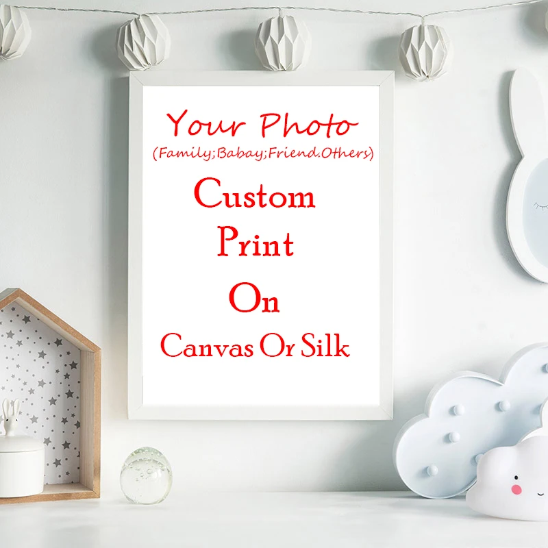 Розовое Сердце Луна Звезда настенное Искусство Холст плакат Kawaii Мультфильм