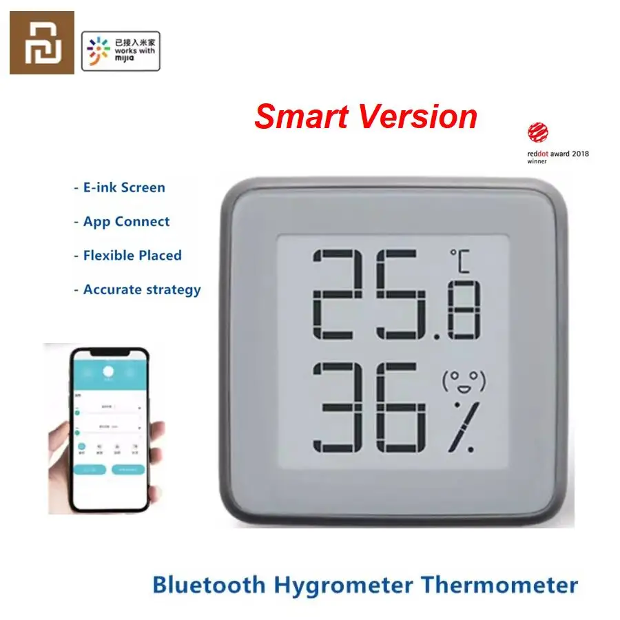 

Youpin MMC E-Ink Screen Smart Bluetooth Thermometer Hygrometer BT2.0 Temperature Humidity Sensor for xiaomi Mi home mijia App