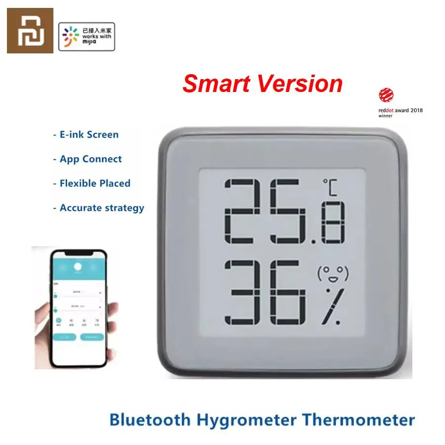 Умный Bluetooth термометр Youpin MMC с экраном E Ink гигрометр BT2.0 датчик температуры и