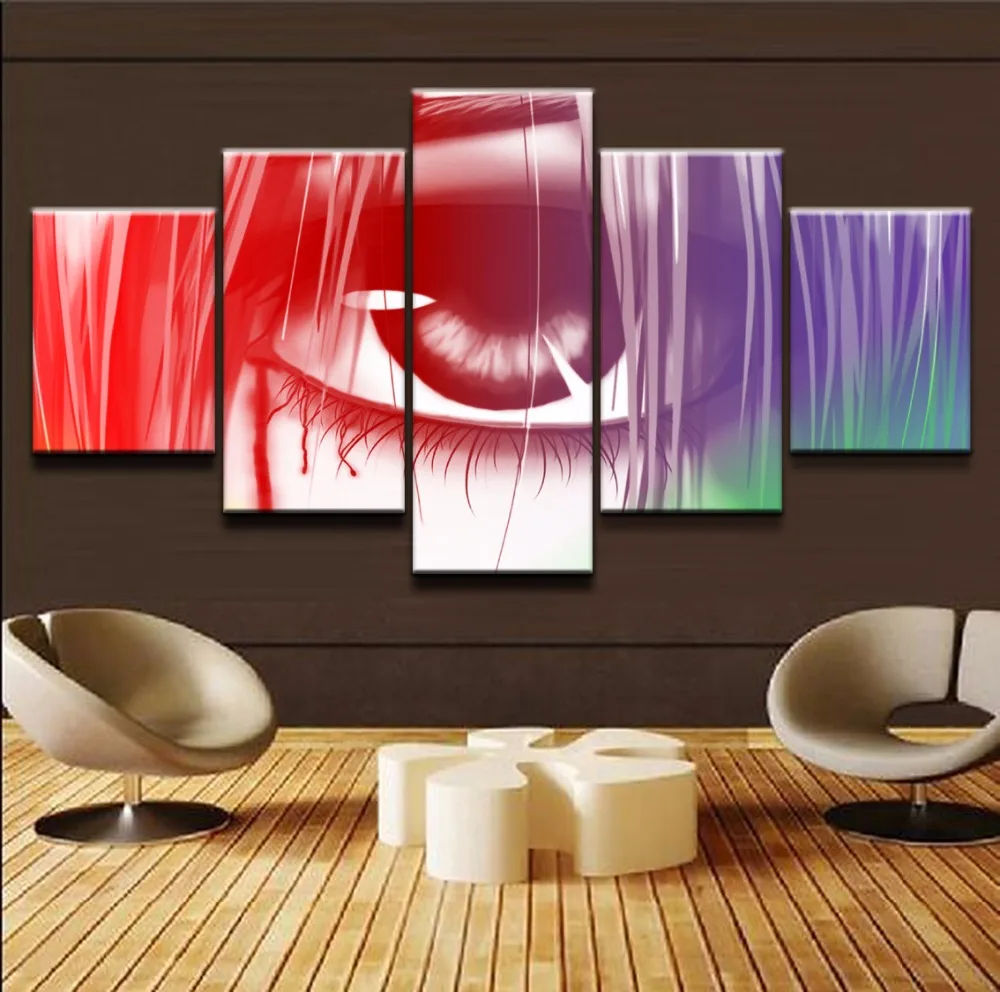 Модульные картины на холсте настенная живопись с 5 панелями принт аниме Elfen Lied