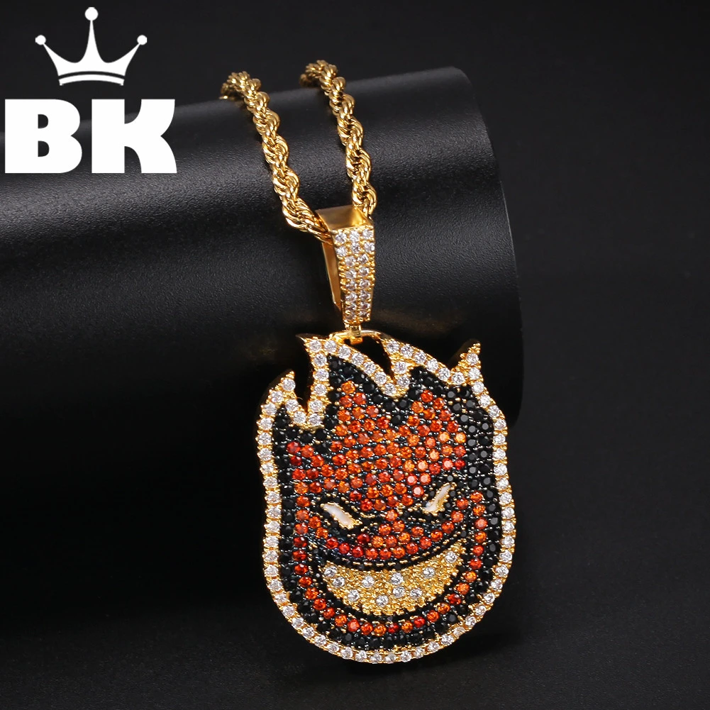 Ожерелье BLING KING с персонажами мультфильмов небольшое хип хоп ожерелье кубическим