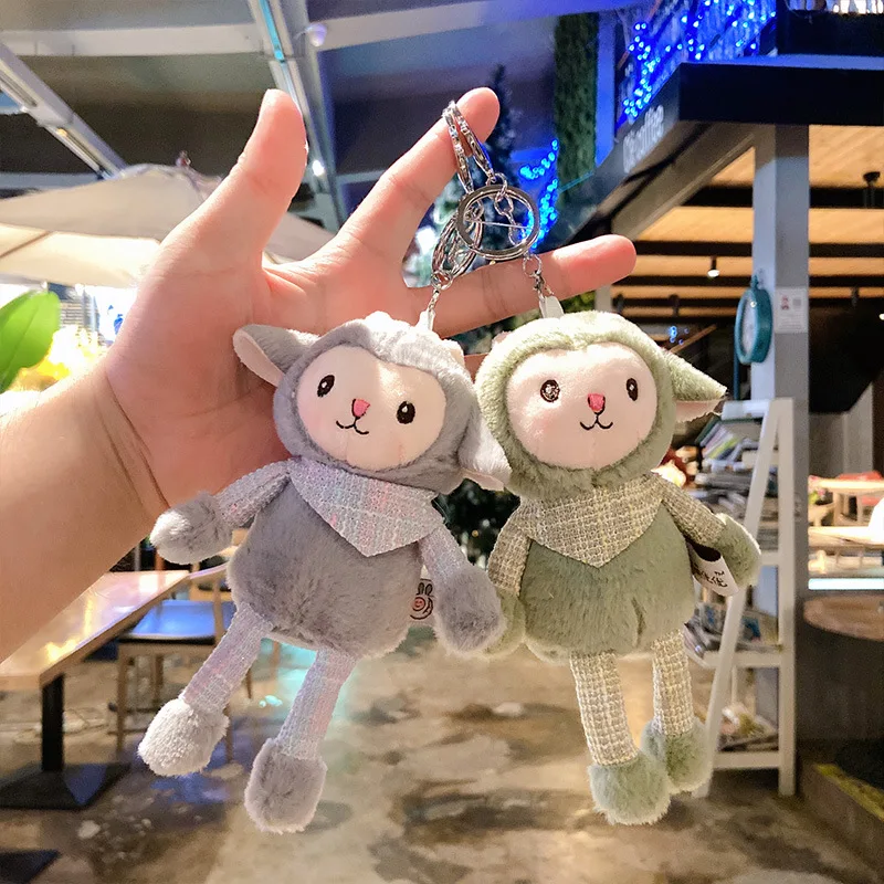 

Keychain Cute Sheep Couple Doll Bag Decoration Creative Jewelry Plush