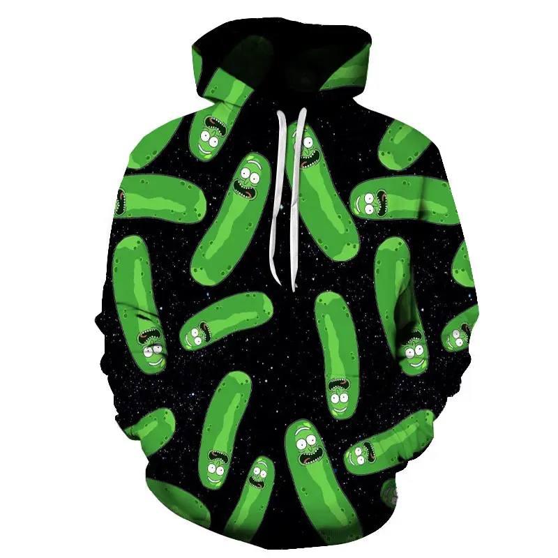 

Morrie Hoodie 3D printing with rope, Rick hoodie, cartoon fashion hoodie, mens sweater, European and American popular pullover