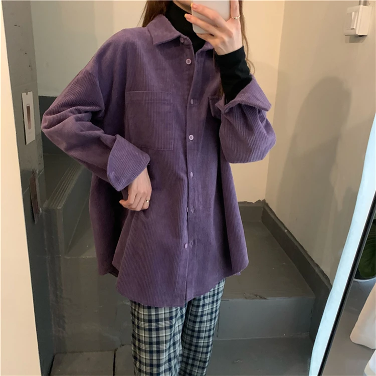 

Make firm offers ~ design feels loose purple corduroy languid is lazy wind restoring ancient ways long sleeve shirt jacket