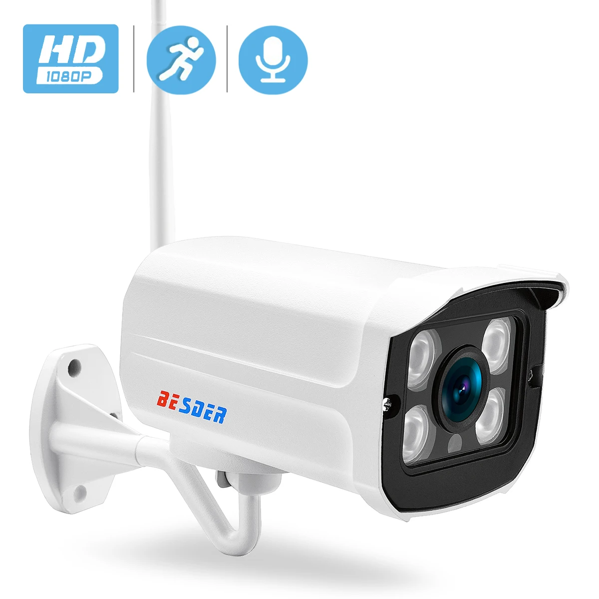 Besder аудио Wifi Ip камера видеонаблюдения Onvif безопасность 720P 1080P провода беспроводная камера наблюдения Ip с микрофоном слот для карты SD