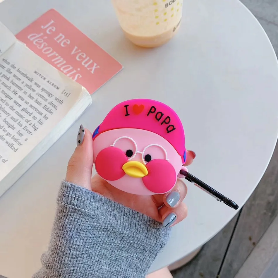 3D чехол для наушников s для AirPods чехол с милым мультяшным изображением бутылки молока для Apple Airpods Защитная крышка для Earpods чехол для наушников кольцевой ремешок