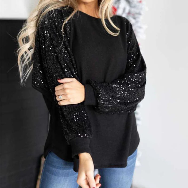 

Женские офисные элегантные декорированные блузки 2022, модные пикантные блестящие блузки Equin, повседневный Свободный пуловер в стиле Харадзю...