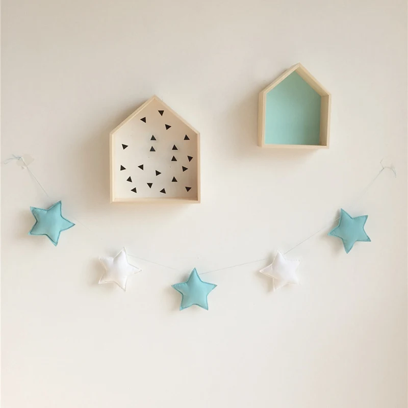 Звезда сформированную украшение в детскую комнату хлопок домашний настенный