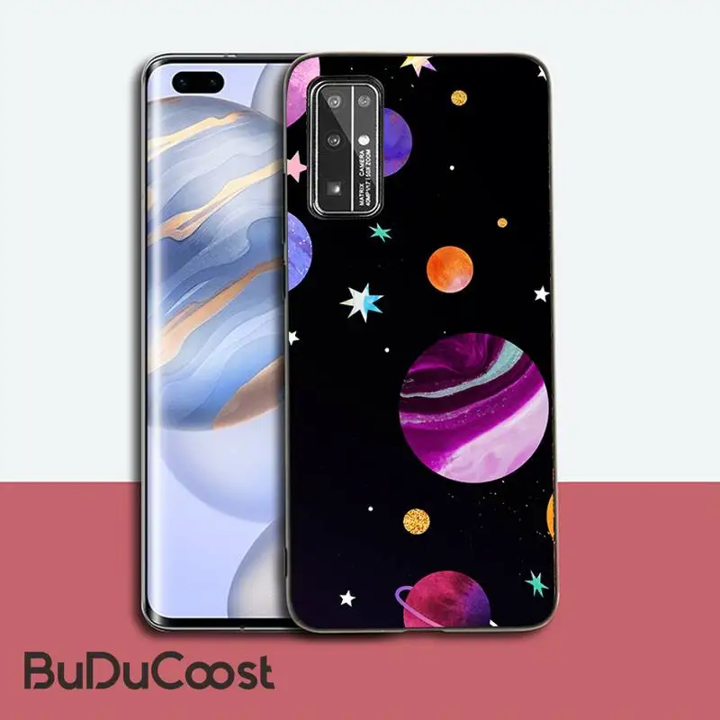 

Cartoon planet galaxy Phone Case for Huawei Honor 30 20 10 9 8 8x 8c v30 Lite view 7A5.7inch 5A Play