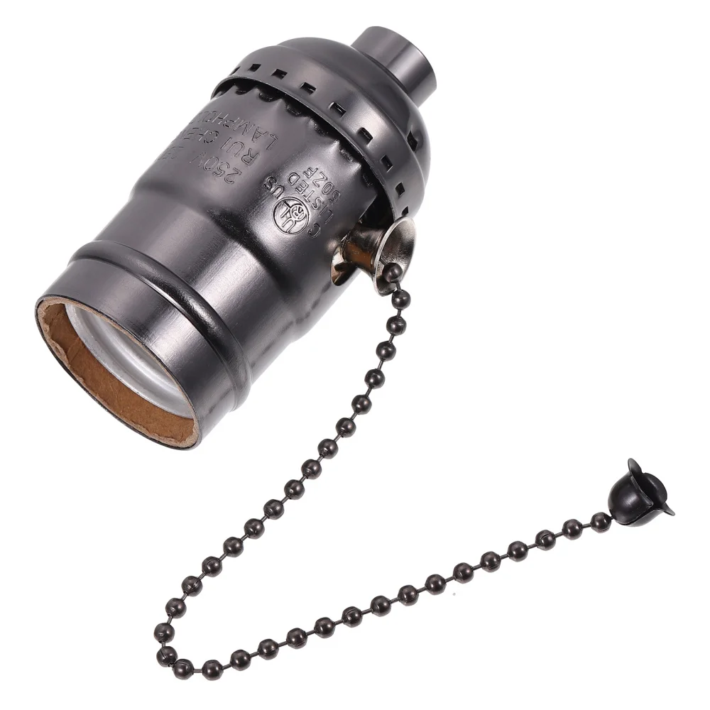 Aluminum Vintage Light Socket Practical E-27 Lamp Holder with Zipper | Обустройство дома