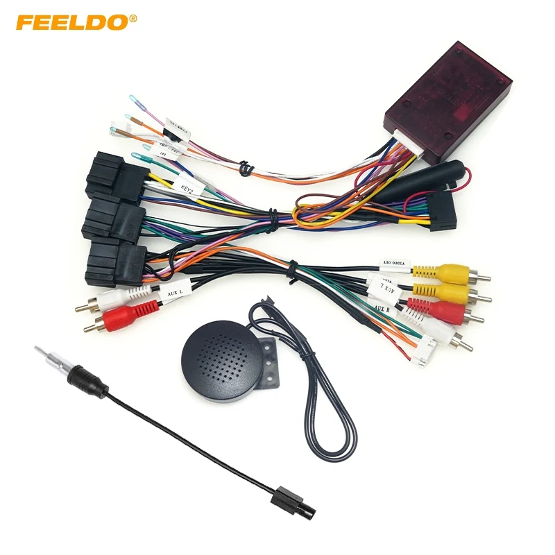 FEELDO автомобильный 16-контактный Android аудио жгут проводов с Canbus коробка для