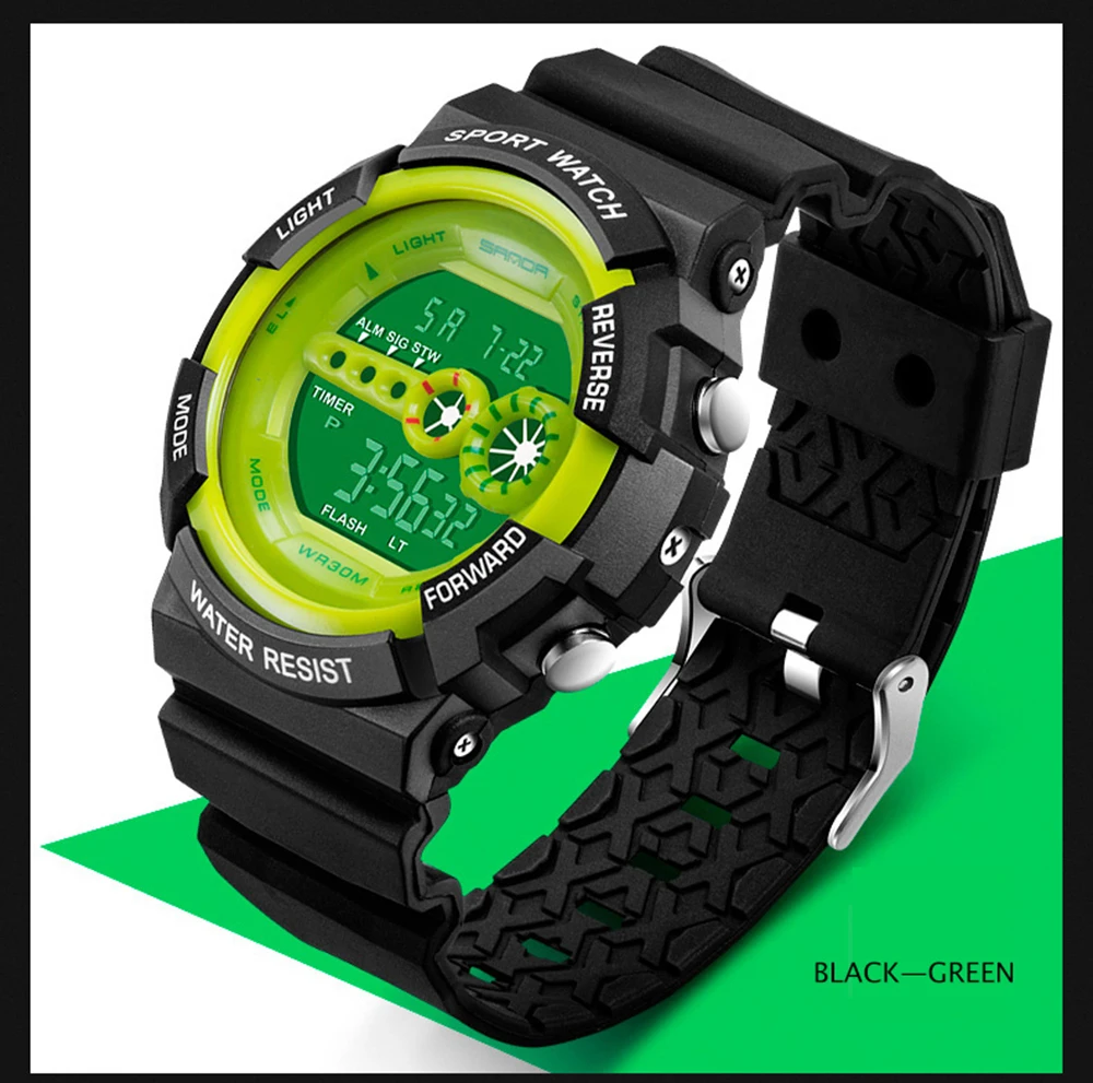 SANDA цифровые часы G стильные мужские спортивные водонепроницаемые военные