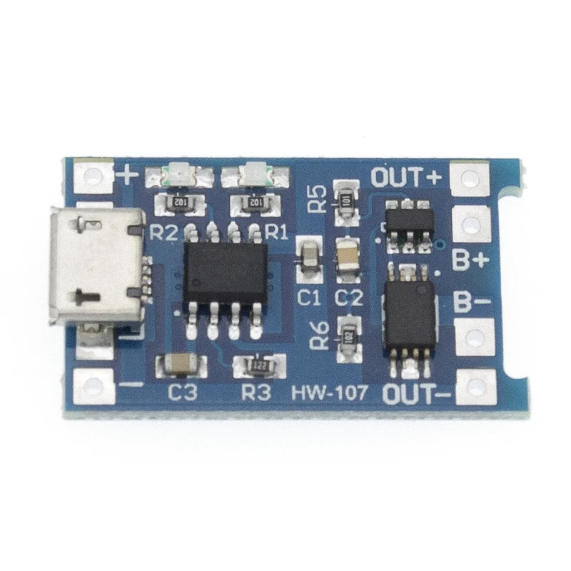 Новинка, 50 шт./лот, 5 В, 1 А, Micro USB 18650, литиевая батарея, зарядная плата, модуль зарядного устройства+ защита, две функции,, tp4056