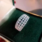 Милое ажурное серебряное кольцо с камнем циркония для женщин, свадебное обручальное модное Ювелирное Украшение