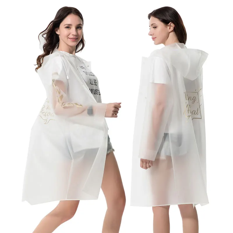 Плащ дождевик Yuding из ТПУ для мужчин и женщин пончо с модным принтом букв взрослых