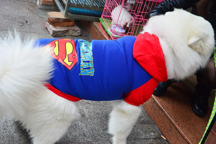 Горячая Распродажа одежда для больших собак костюм Супермен Бэтмен травка