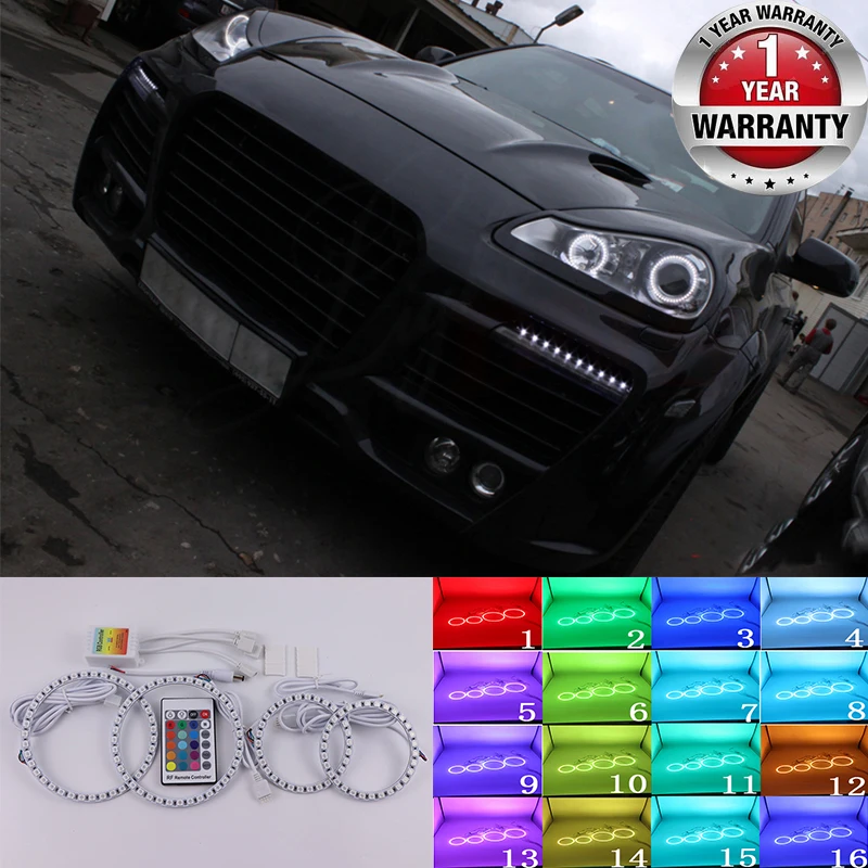 Для Porsche Cayenne 957 2007 2008 2009 Высокое качество мульти Цвет Ангельские глазки