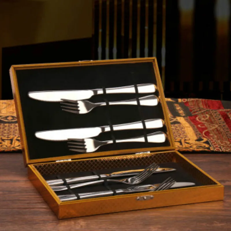 

Stainless Steel Cutlery Portable Luxury Eco Friendly Travel Steak Japanese Kitchen Aid Cutlery Vaiselle Dining Tableware DB60CJ