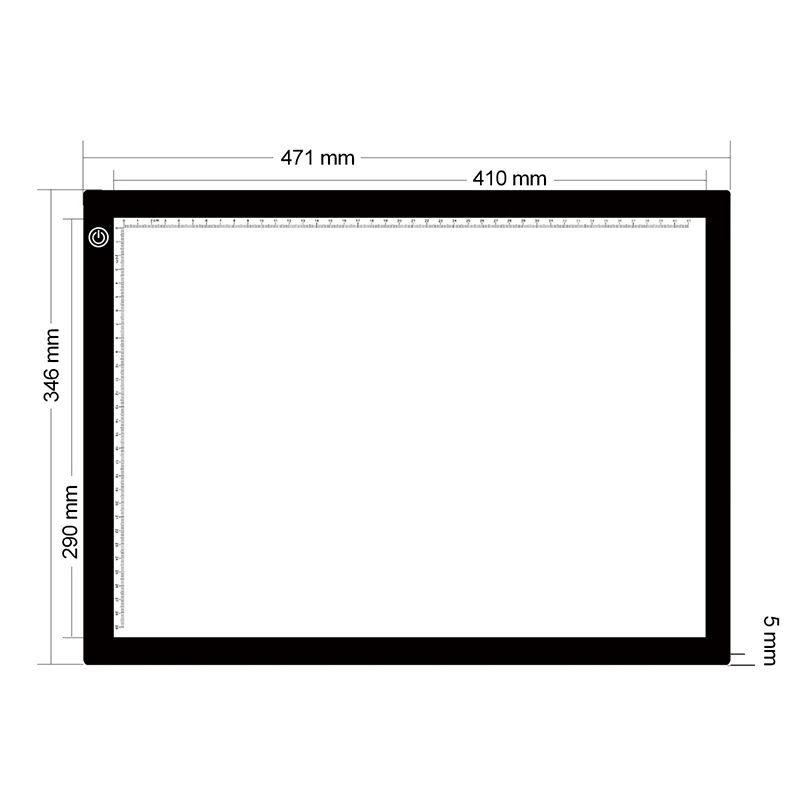 Светодиодная подсветильник ка A3 для рисования светильник Панель с 3 уровнями