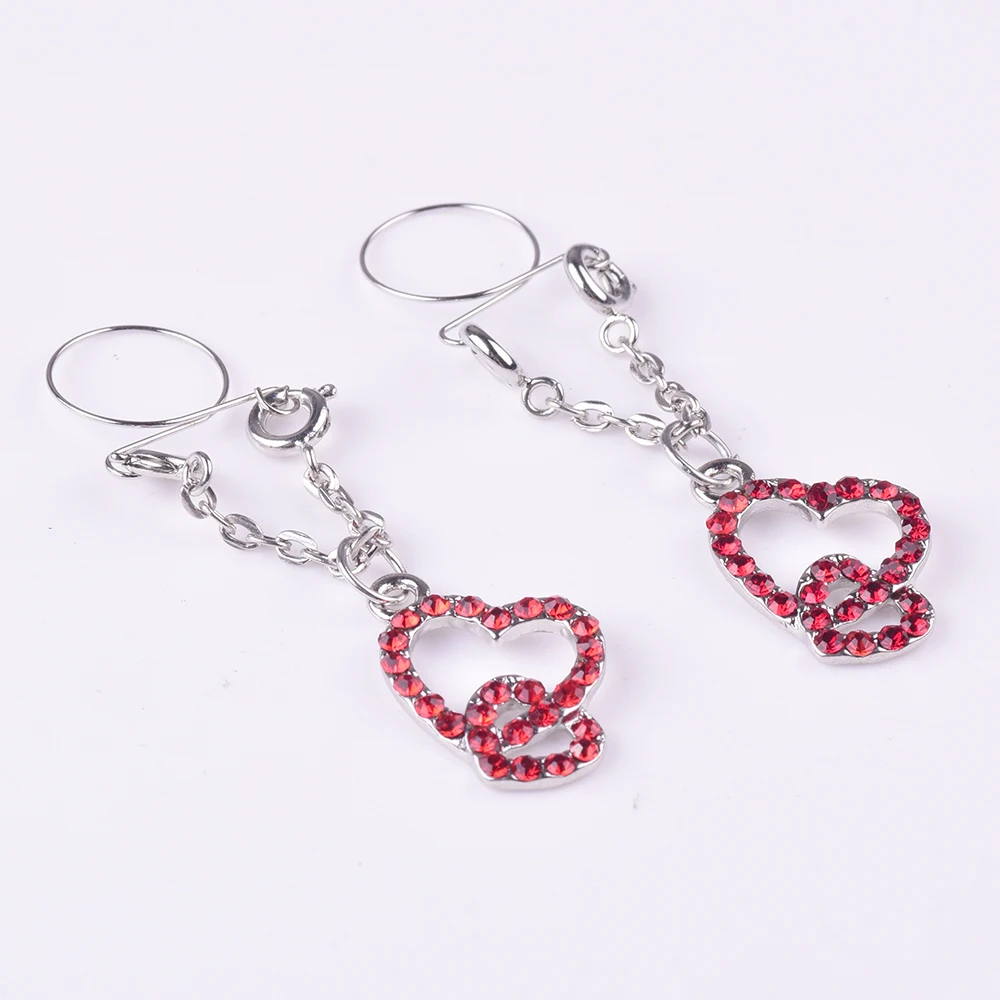 Пикантные клипсы без пирсинга имитация кольца для сосков украшения тела двойные