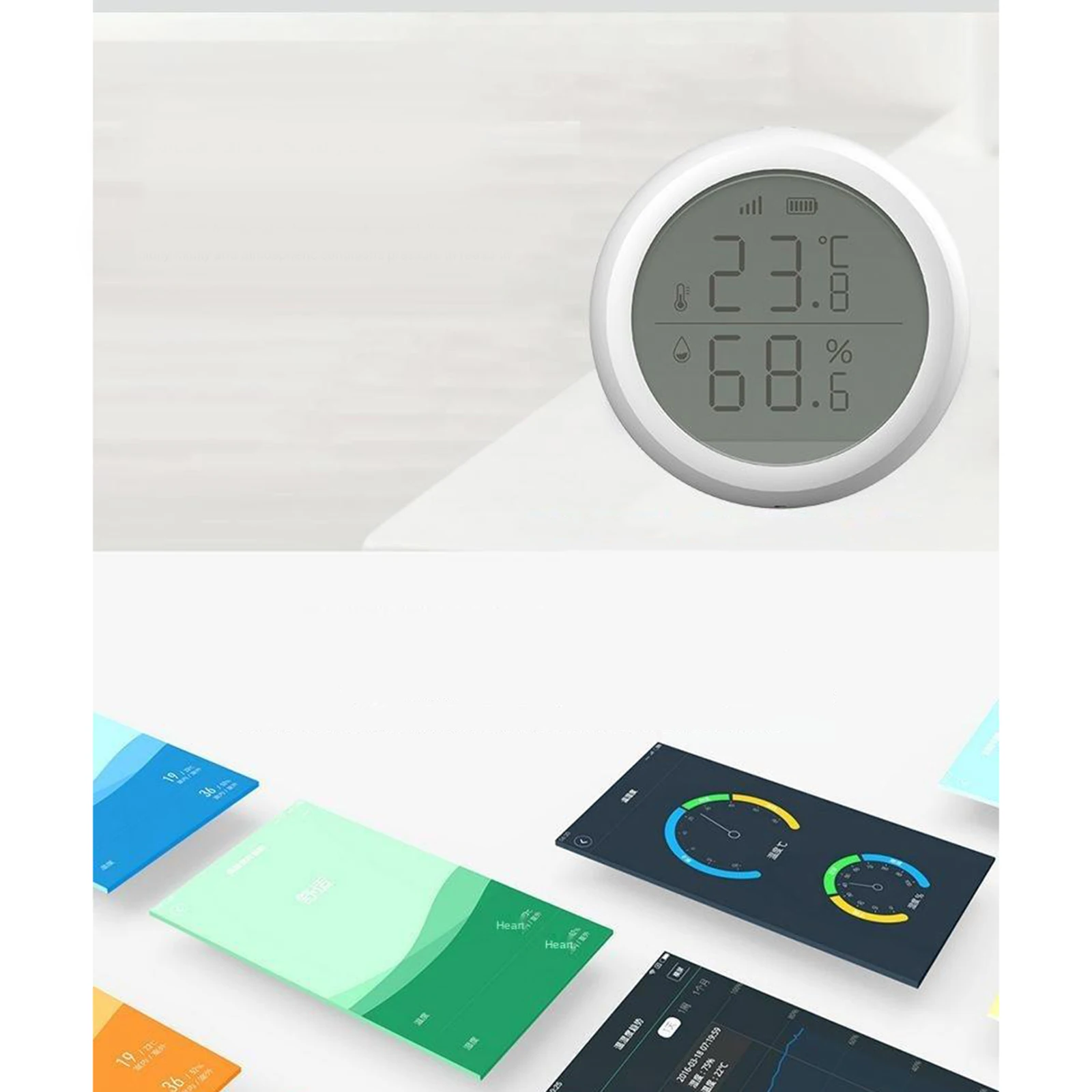 

Temperature Humidity Monitor, WIFI Temperature Humidity Sensor, Digital Indoor Hygrometer Thermometer Temperature Humidity Gauge