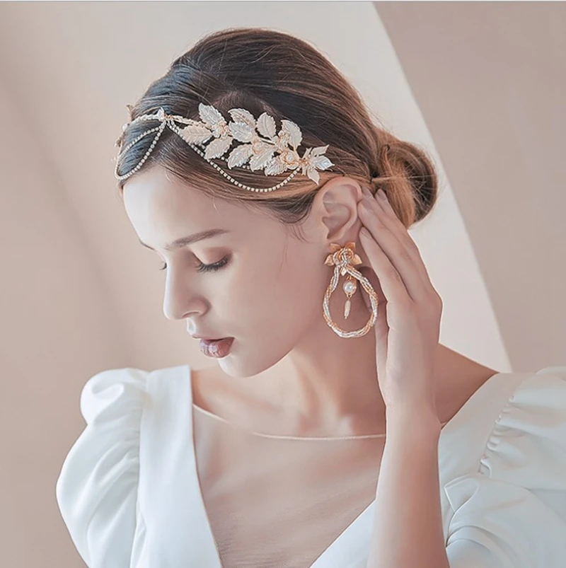 

Pearl Headband Princess Crown For Girls Tiara Hair BandsHeadband Bridal Hair Accessories Headwear Wedding Decoration