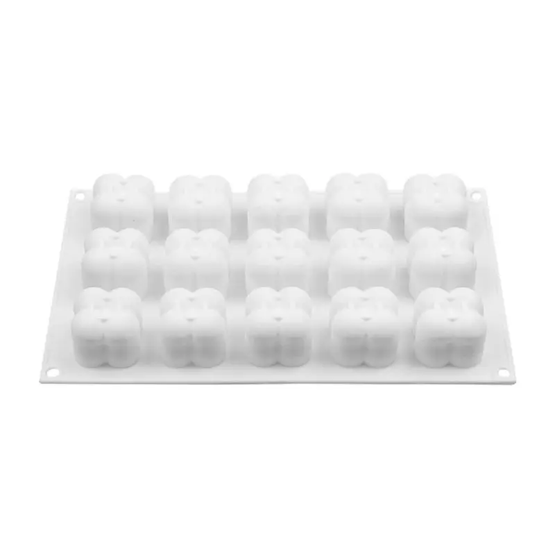 

15 Cavity Cloud Cake Mold Silicone Mousse Moulds Square Bubble Molds for Baking