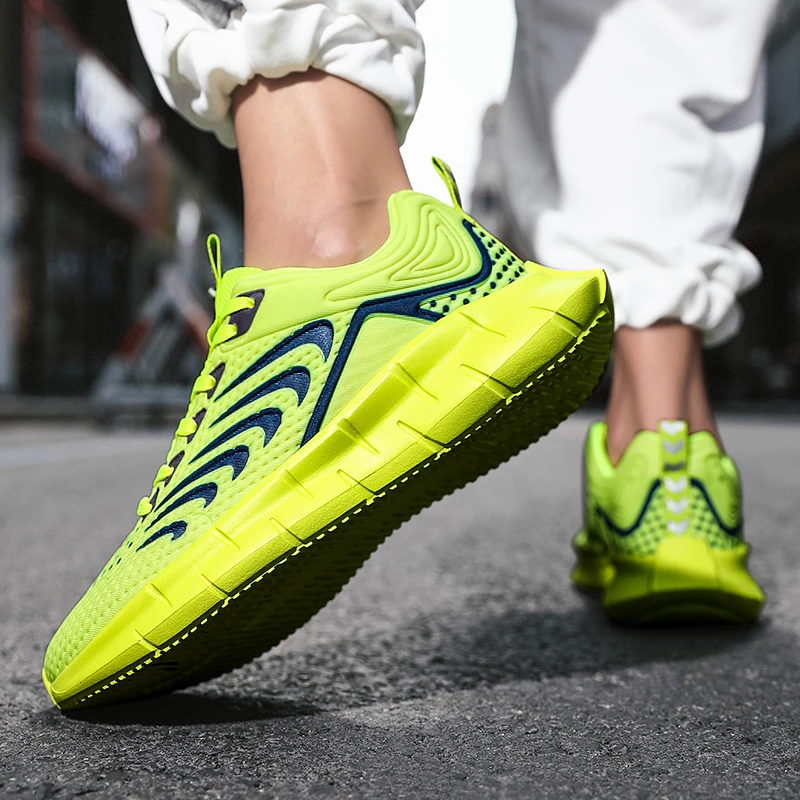 

Men Running Shoes Mesh Breathable Sport Shoes Lace-up Lightweight Comfortable Walking Shoes Men Sneakers