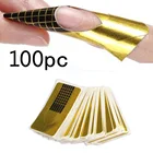 100 шт., профессиональные накладки для ногтей, накладные формы для ногтей, акриловый УФ-гель для ногтей