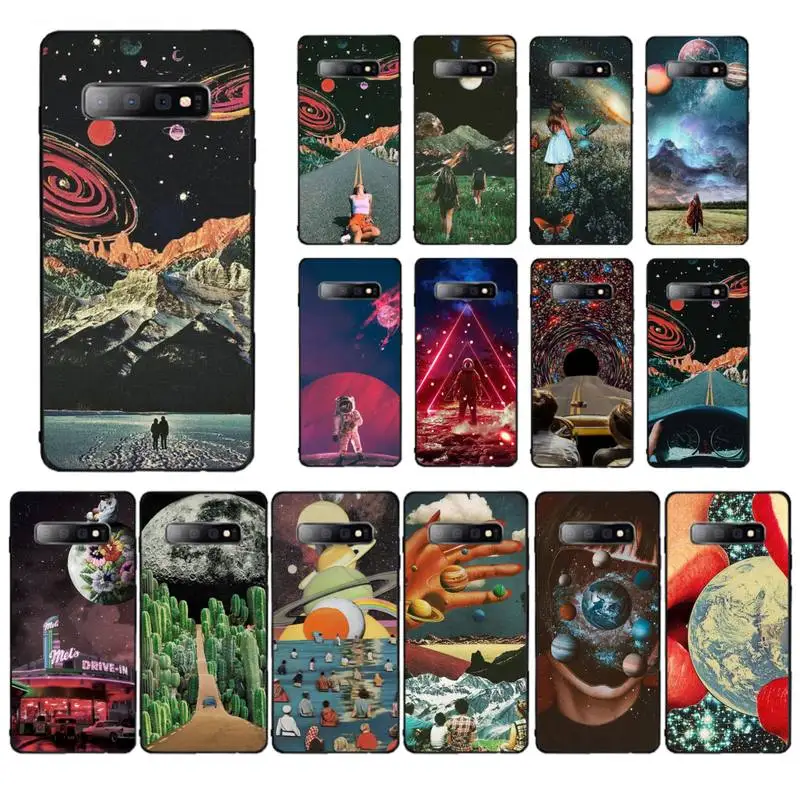 

MaiYaCa Trippy Art Aesthetic Space Astronaut Phone Case for Samsung S10 21 20 9 8 plus lite S20 UlTRA 7edge