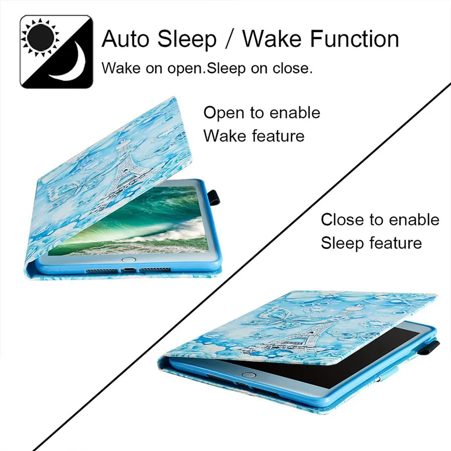 Чехол из искусственной кожи с 3D рисунком кота для нового Kindle Fire HD 8 дюймов 2017