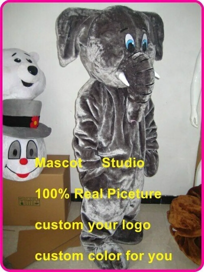 Костюм-талисман в виде слона костюм для косплея вечеринки игры наряд Хэллоуин