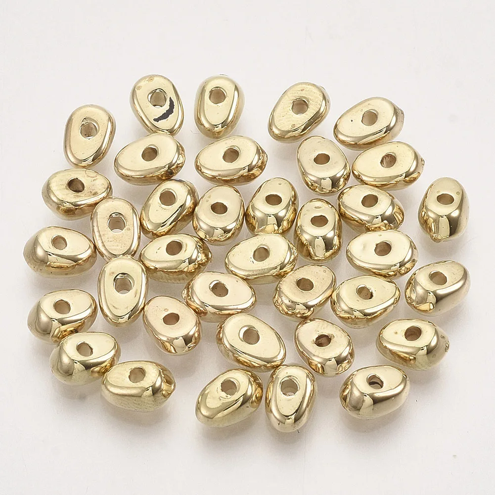 

20g CCB Teardrop Golden Plastic Beads For DIY Jewelry Making , Hole: 1.2mm
