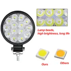 Фары рабочего освещения 42 Вт48 Вт, Автомобильные противотуманные фары, 14 светодиодов, для грузовиков, внедорожников