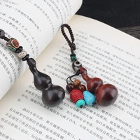 ebony wooden gourd car keychain pendant men and women high end gift bag pendant