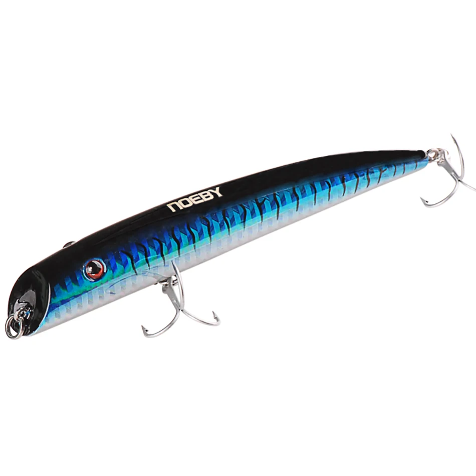 NOEBY 12cm Lipless Minnow Fishing Lure Lifelike Wobbler Hard Bait VMC Hooks19g Saltwater Swimbait Fishing Tackle NBL9153 seabass