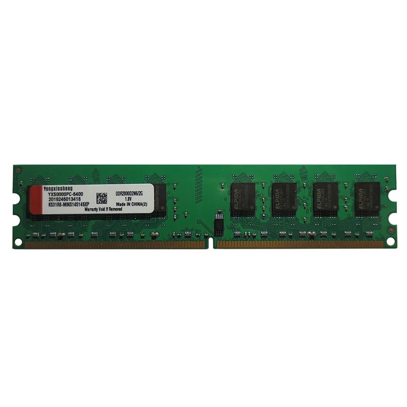 10 шт. 2 Гб комплект Yongxinsheng PC2 6400 5300 Dimm DDR2 800 МГц 667 для рабочего стола 240pin по бокам