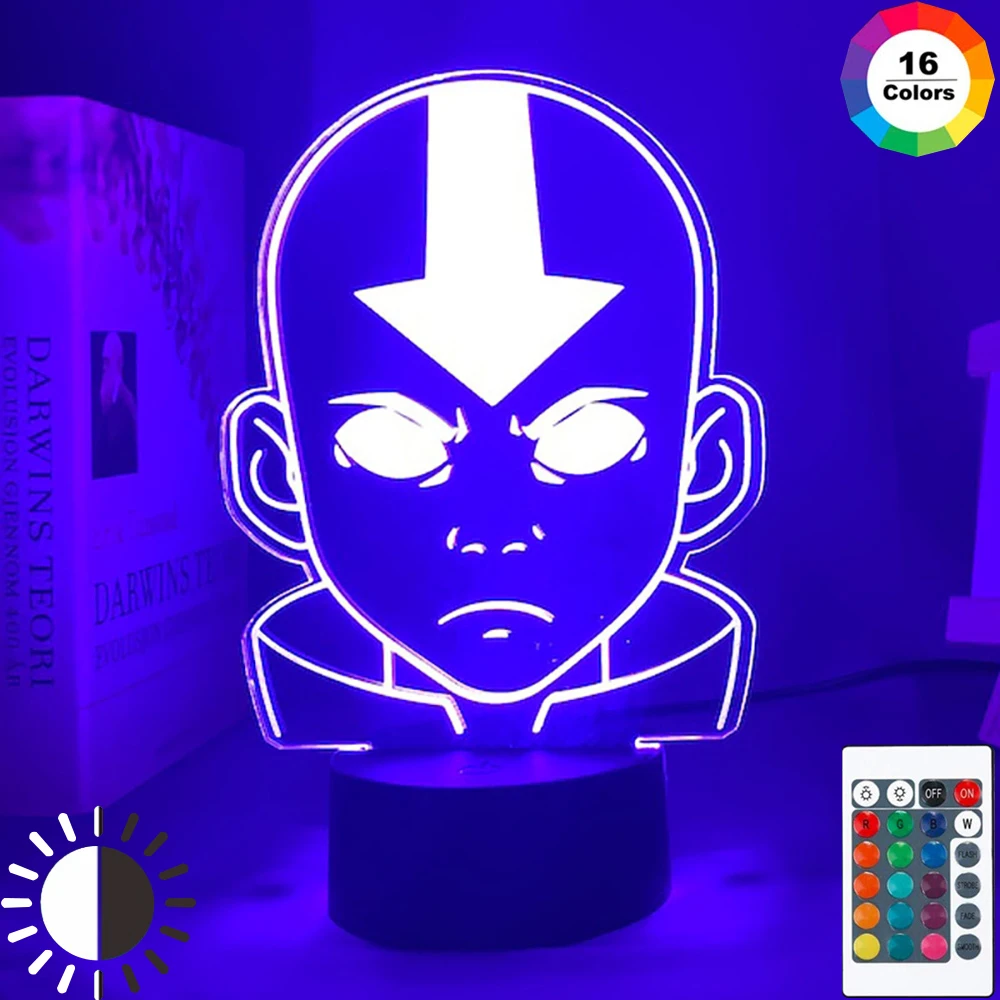 

Acrylic 3D Lamp Avatar The Last Airbender Nightlight For Kids Child Room Decor The Legend Of Aang Appa Figure Table Night Light