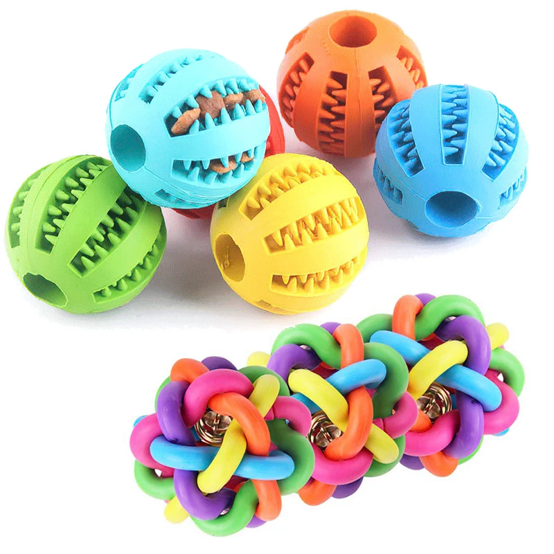 

Pet Outdoor Walking Supplies Throwing Ball To Retrieve Dog Chewing Clean Teeth Ball Funny Cat Ball Toy Bell Colorful Ball Puppy