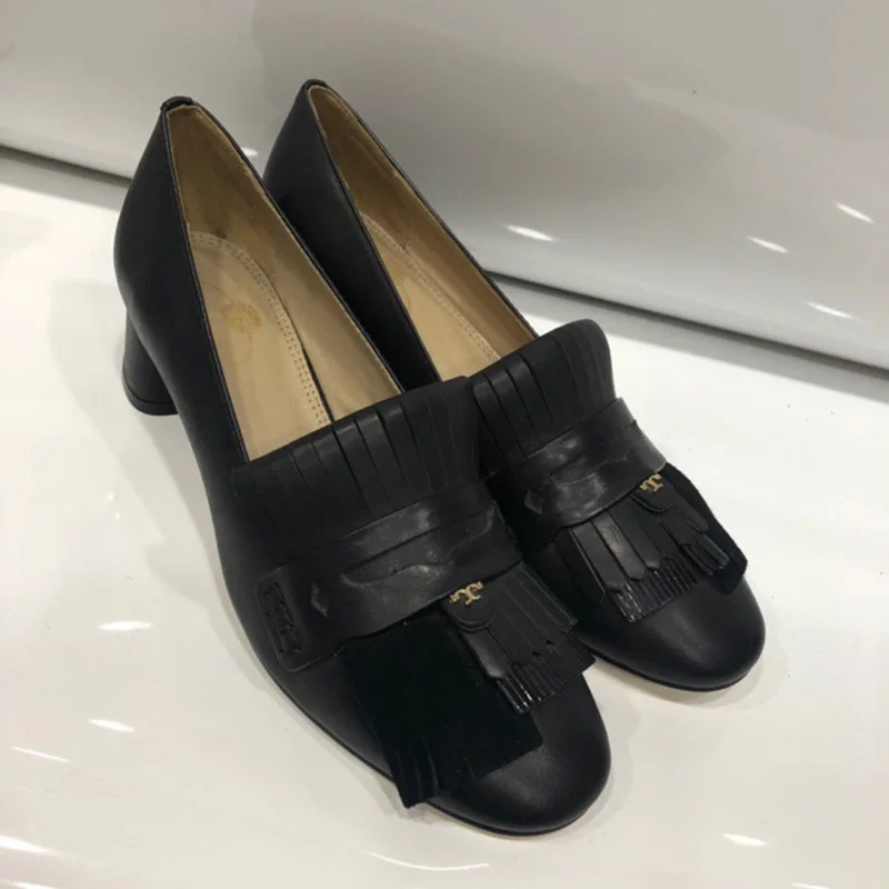 Женские туфли на танкетке из натуральной кожи с бахромой 2020 см 5 0|Женские туфли| |