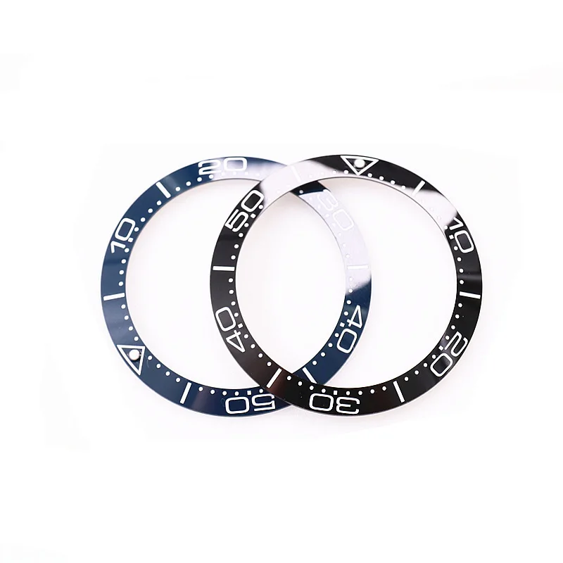 Новинка 38 мм черные и синие часы керамический Безель вставка для мужских часов