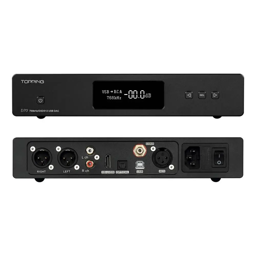 Топпинг D70 Bluetooth D70S полный сбалансированный ЦАП усилитель XMOS XU208 AK4497 USB DAC аудио декодер усилителя DSD512 оптический Caoxial вход