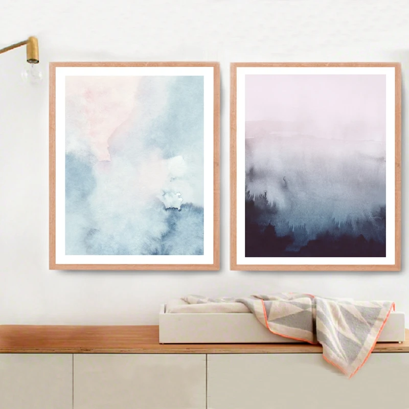 Абстрактное художественное полотно Современная Настенная картина акварельная