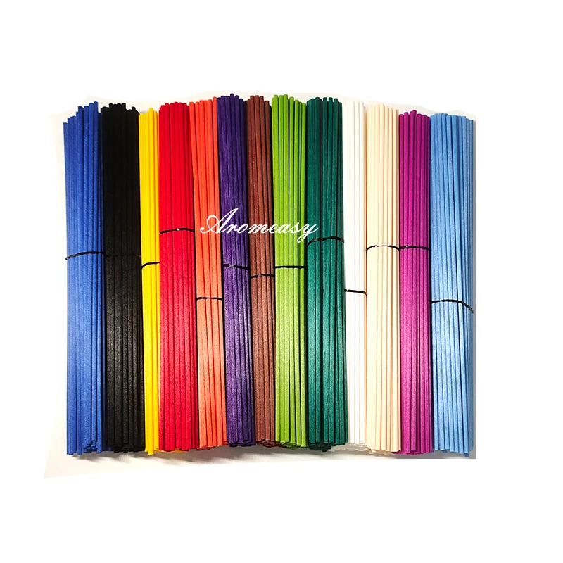 50pcs Colored Fiber Rattan Stick for Reed Diffuser Aroma Essential Oil Air Freshener Decorative For Home Fragrance