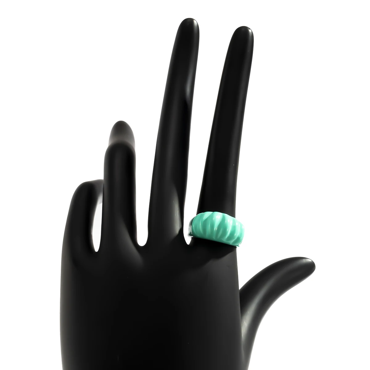 

New Trendy Geometric Rings Dripping Oil Irregular Open Rings for Women Men Green Color Summer Acrylic Beach Finger Jewelry